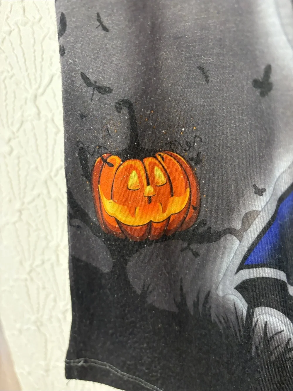Vintage Hello Kitty Kids skeleton graphic Halloween Gray Ghost Costume Tee